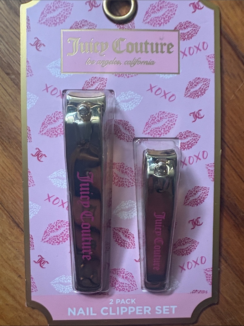 Juicy Couture Metallic Silver Nail Clipper Set with Pink Logo